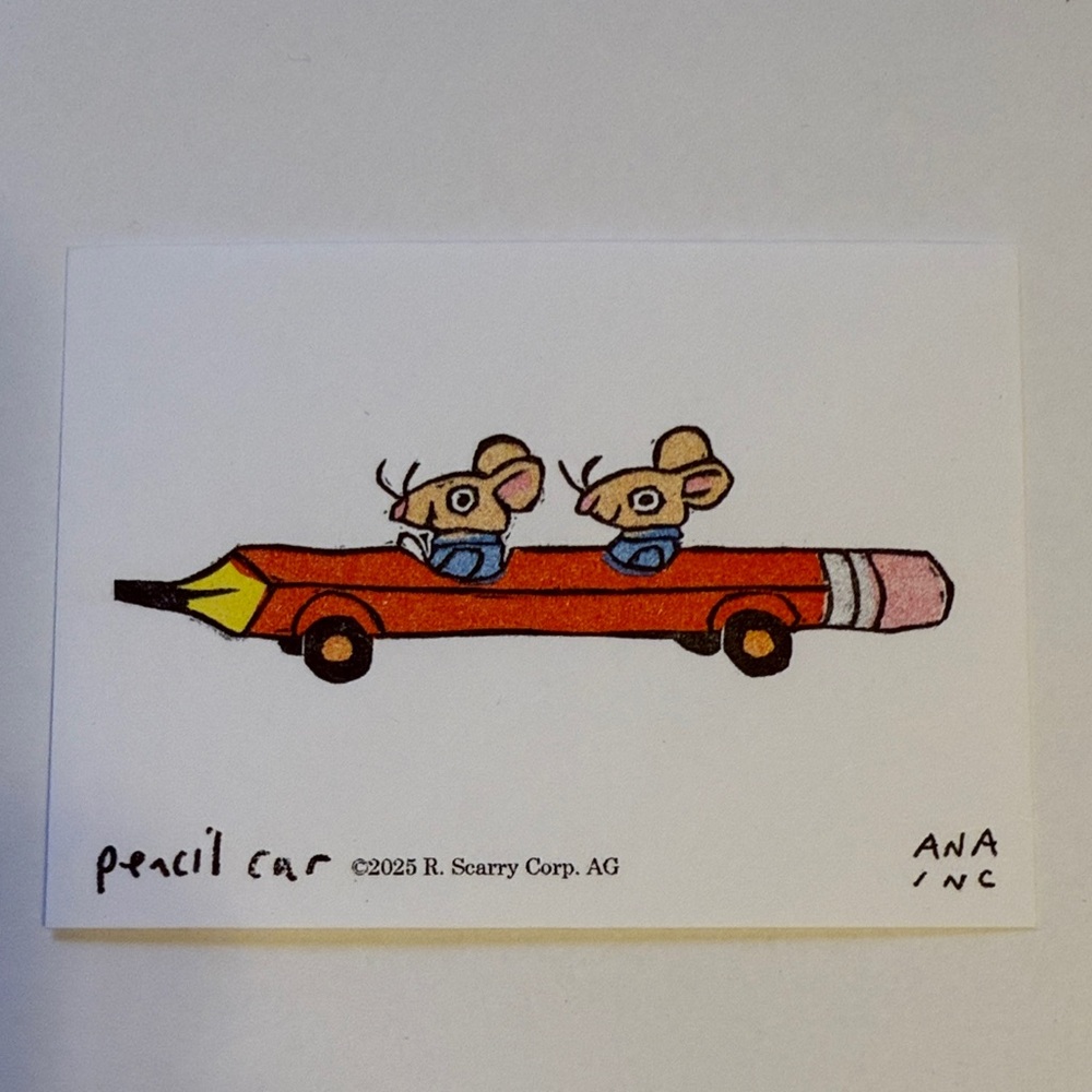 Ana Inciardi Mini Print, Richard Scarry Pencil Car